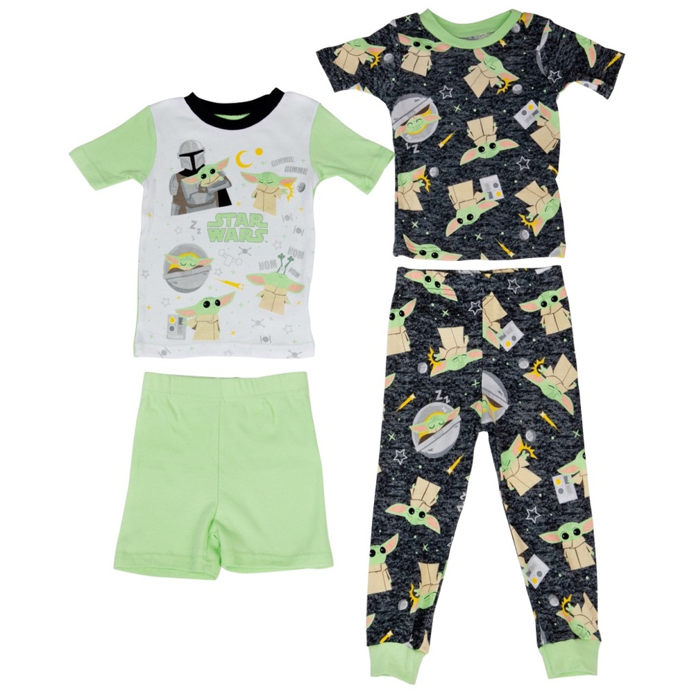 Star Wars The Mandalorian 100% cotton 4 piece pajama set boys NWT size 6